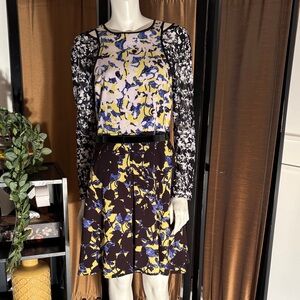 Abstract Patterned Long Sleeve Dress From Peter Pilotto